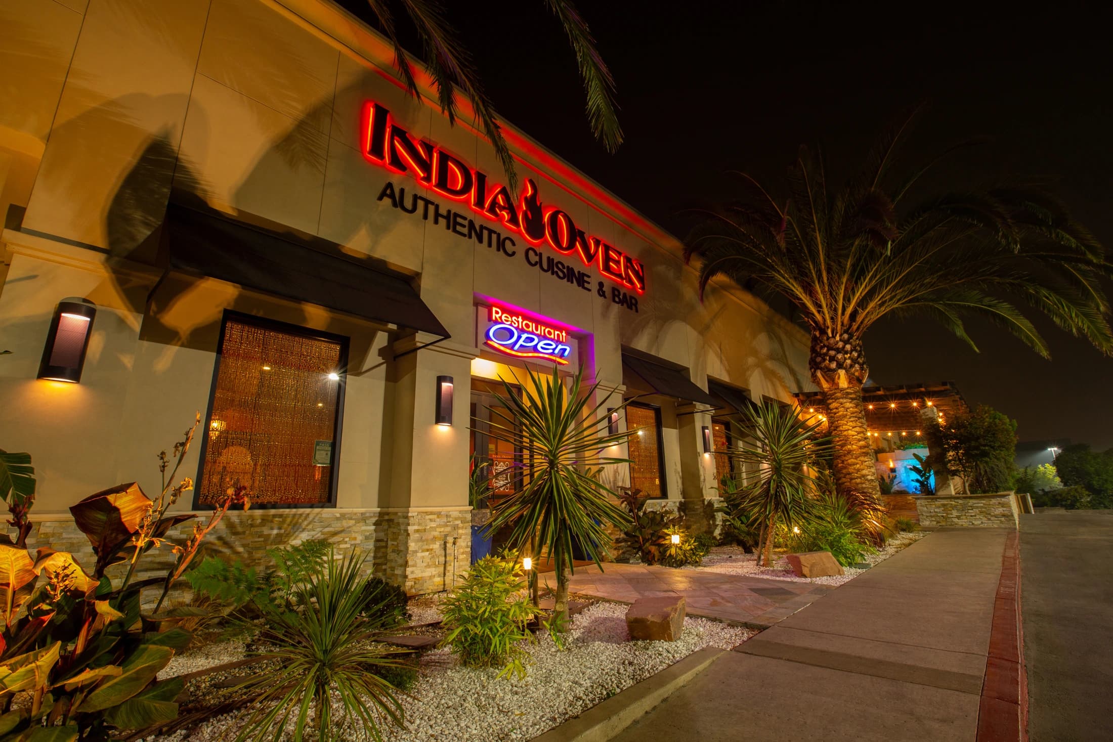 India Oven storefront at night