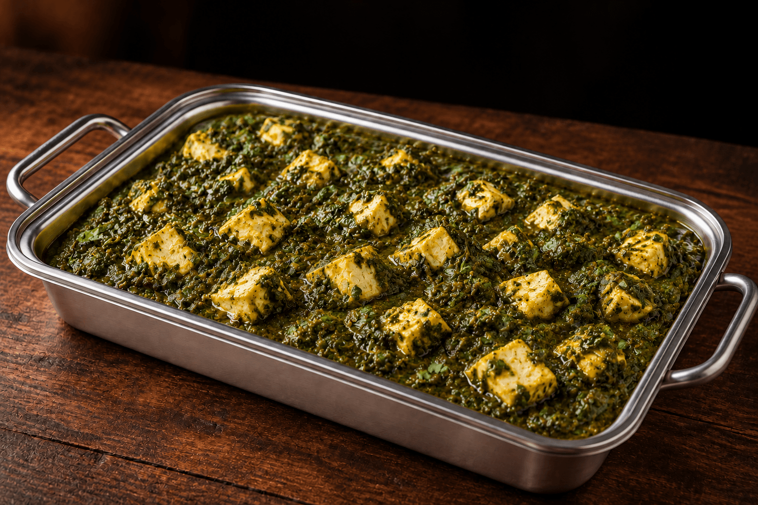 Saag Panner Tray, party tray catering selection at India Oven in Citrus Heights