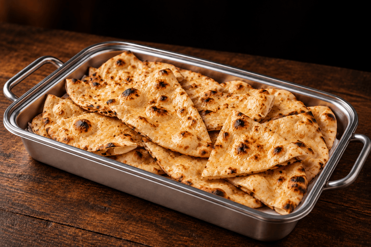Butter Naan Tray, party tray catering selection at India Oven in Citrus Heights