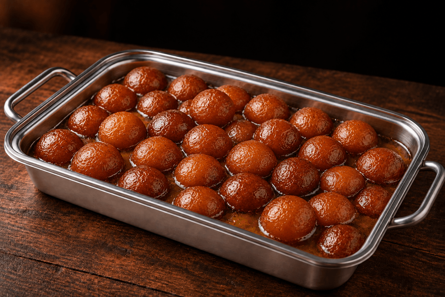 Gulab Jamun Tray, party tray catering selection at India Oven in Citrus Heights