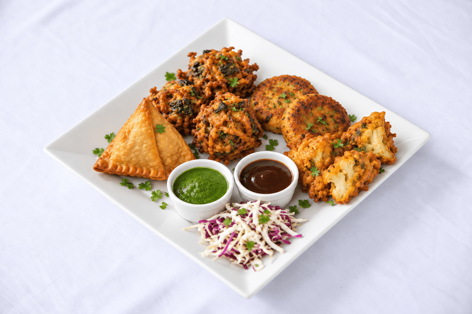Vegetable Platter, served at India Oven Sacramento