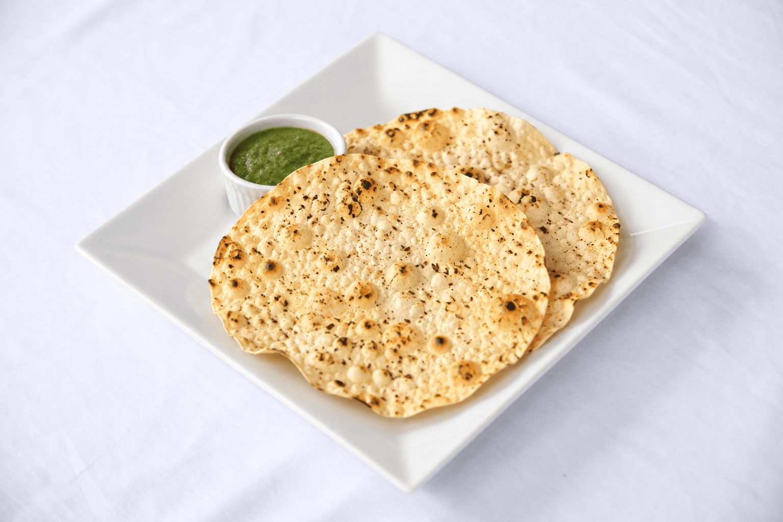Papad, served at India Oven Sacramento