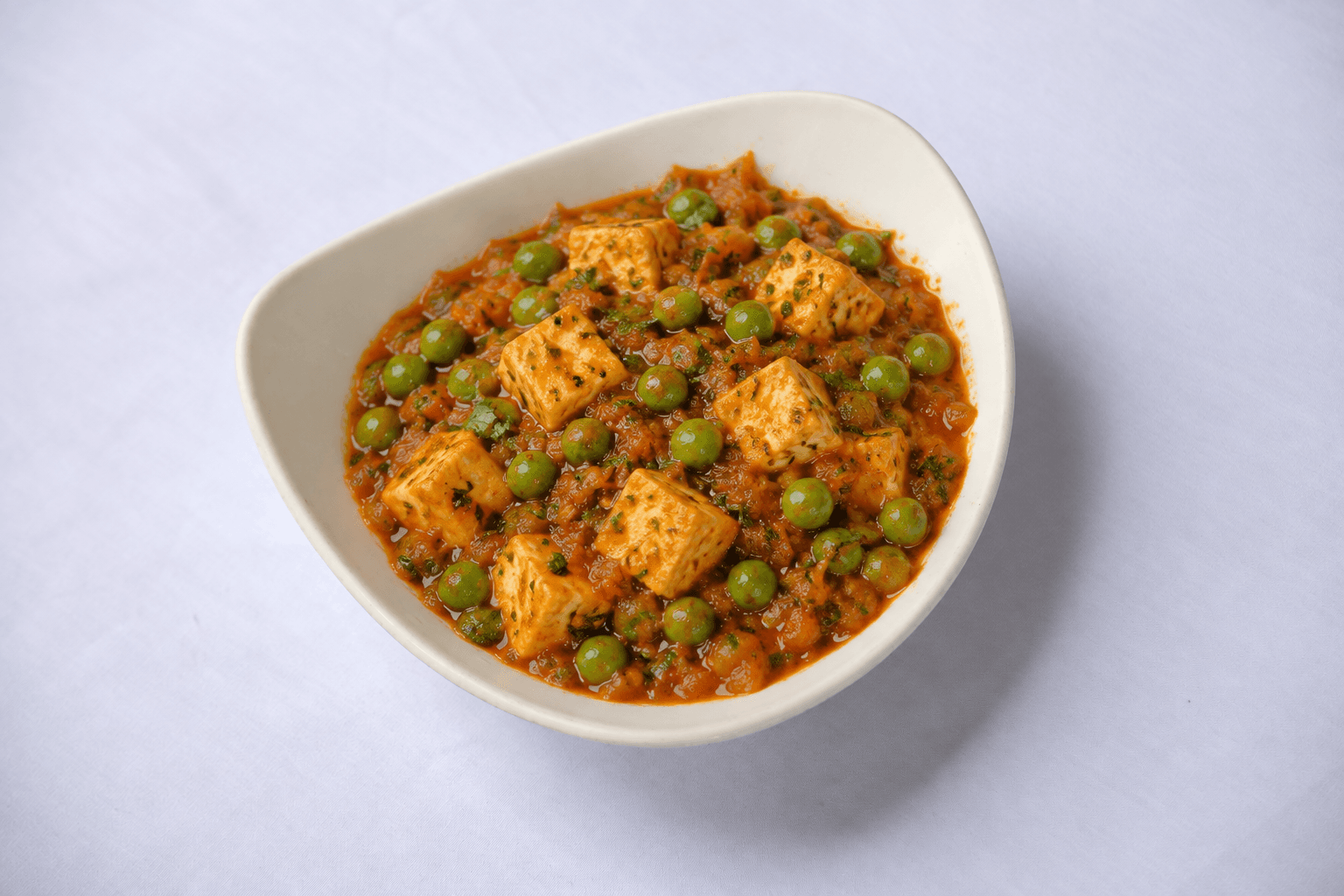 Mattar Paneer, served at India Oven Sacramento