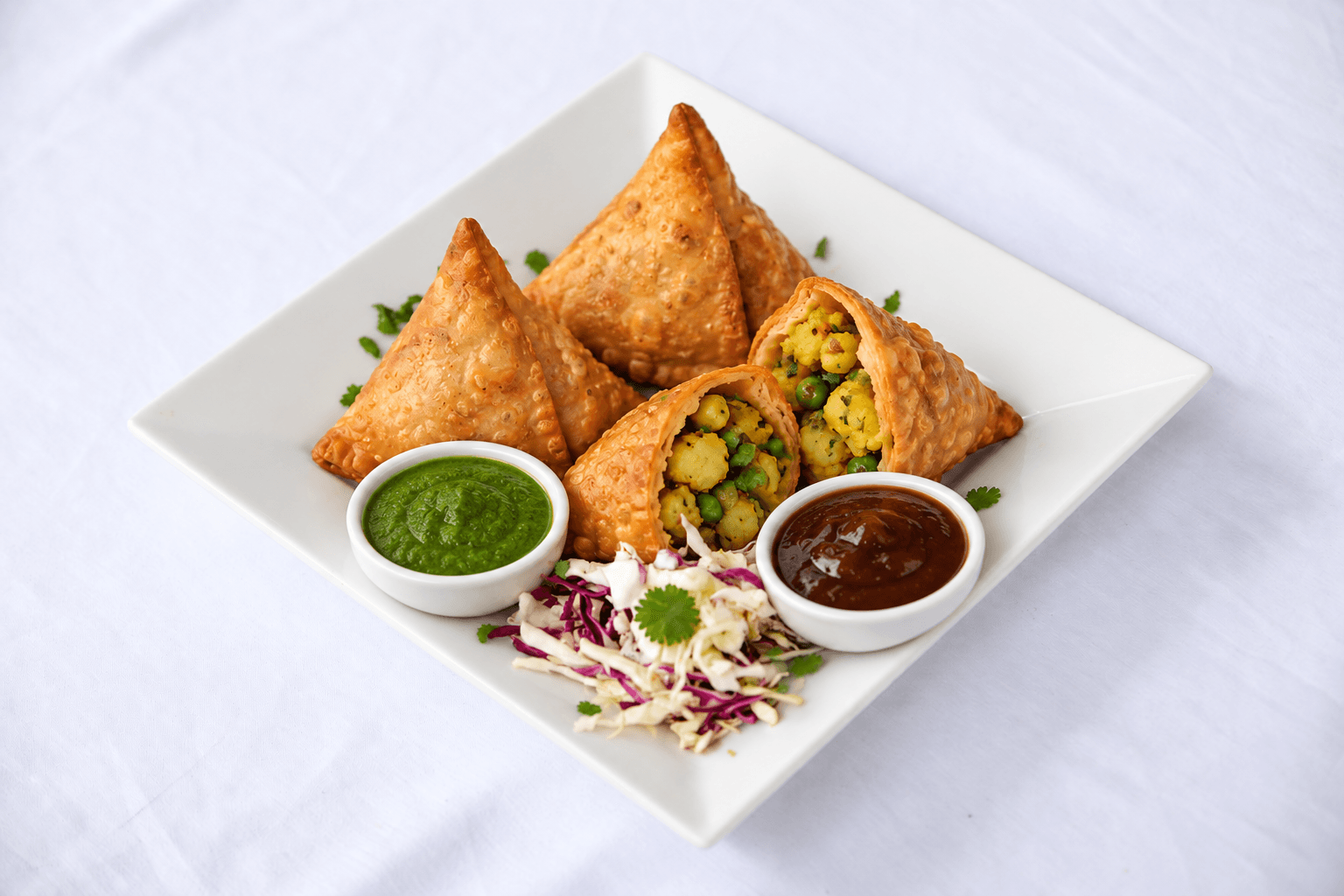 Vegetable Samosa, served at India Oven Sacramento