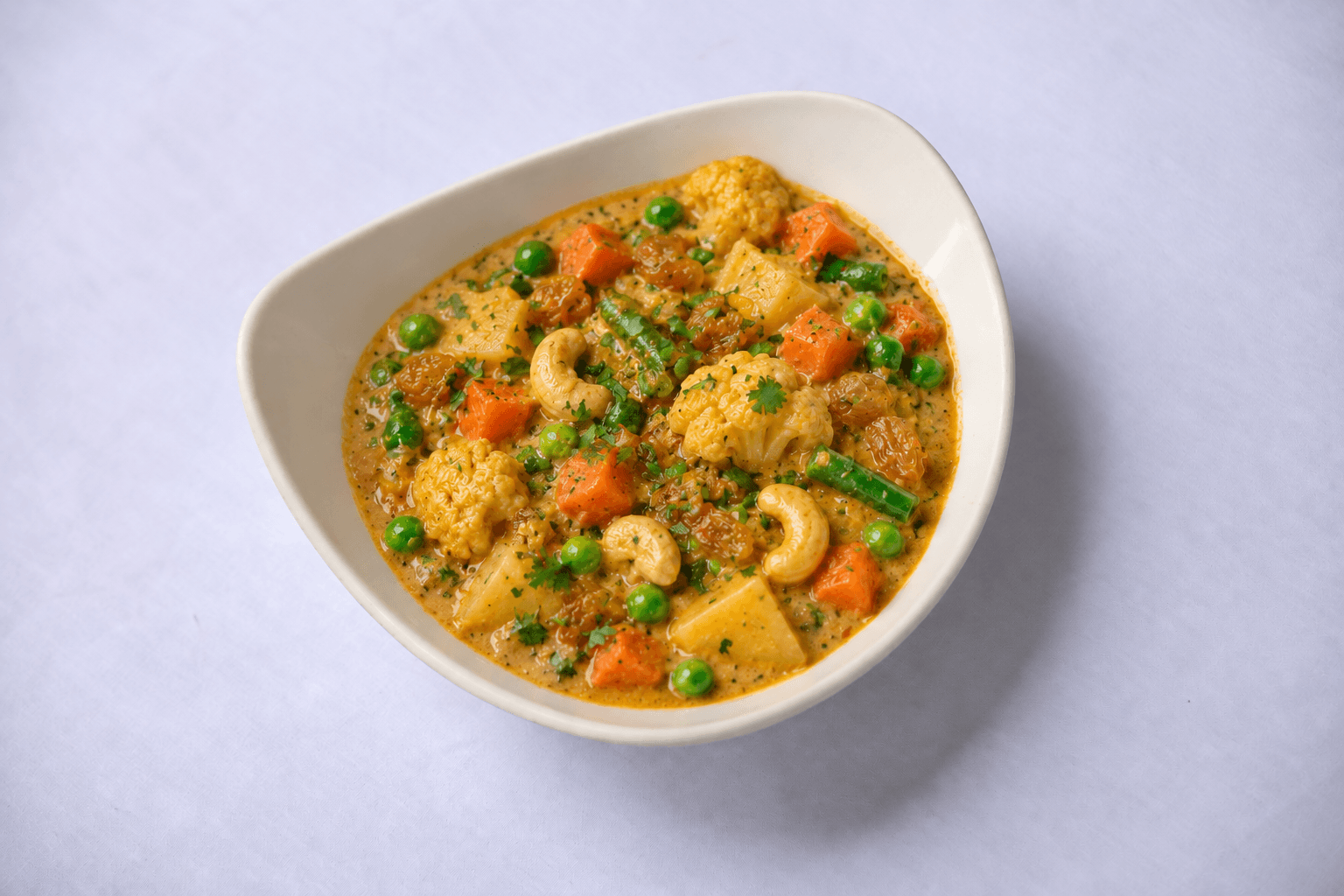 Navrattan Korma, served at India Oven Sacramento