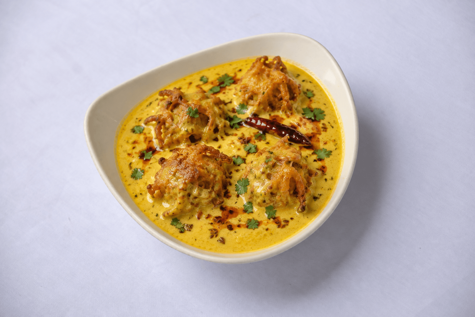 Punjabi Kadhi Pakora, served at India Oven Sacramento