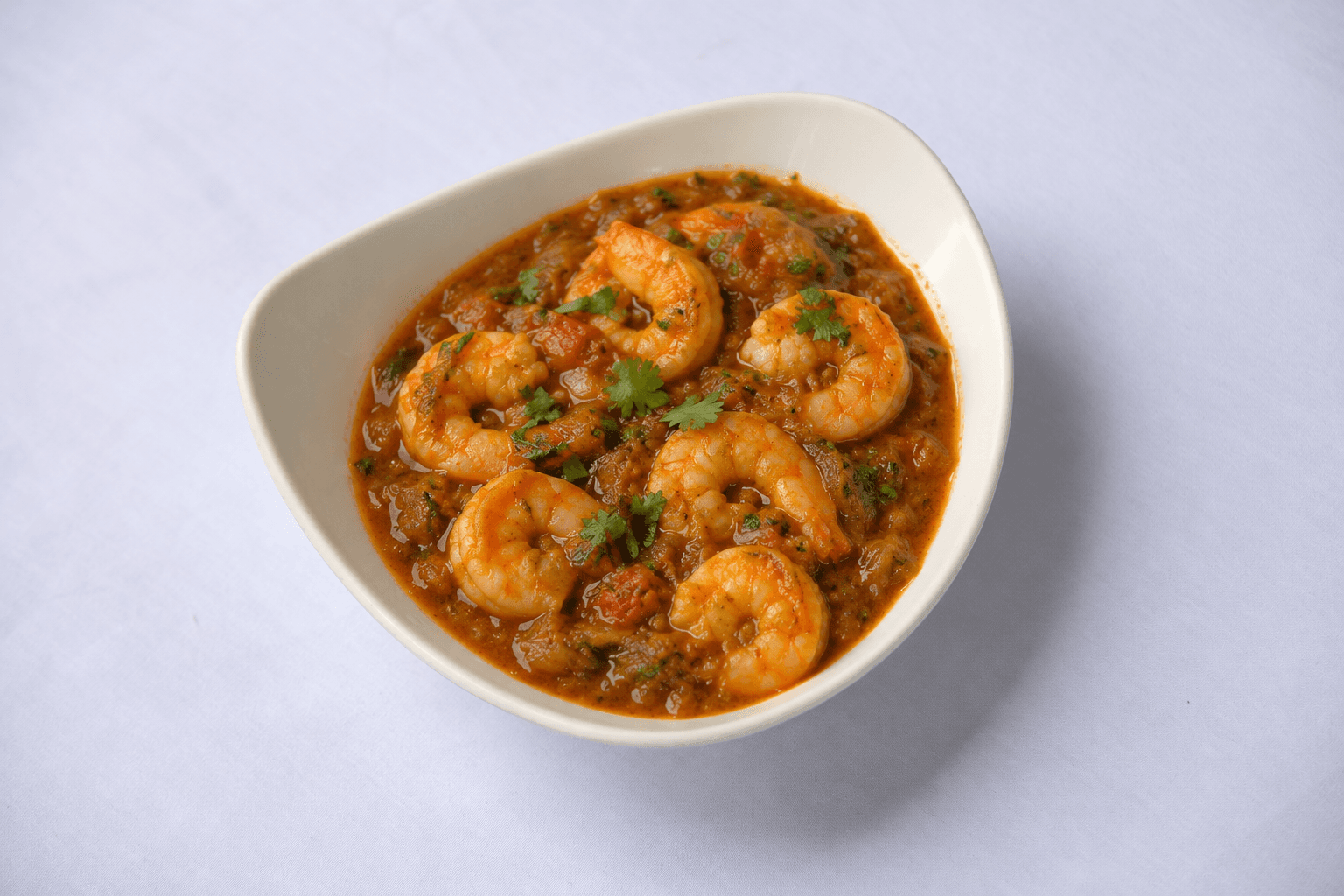 Shrimp Curry(no cream), served at India Oven Sacramento