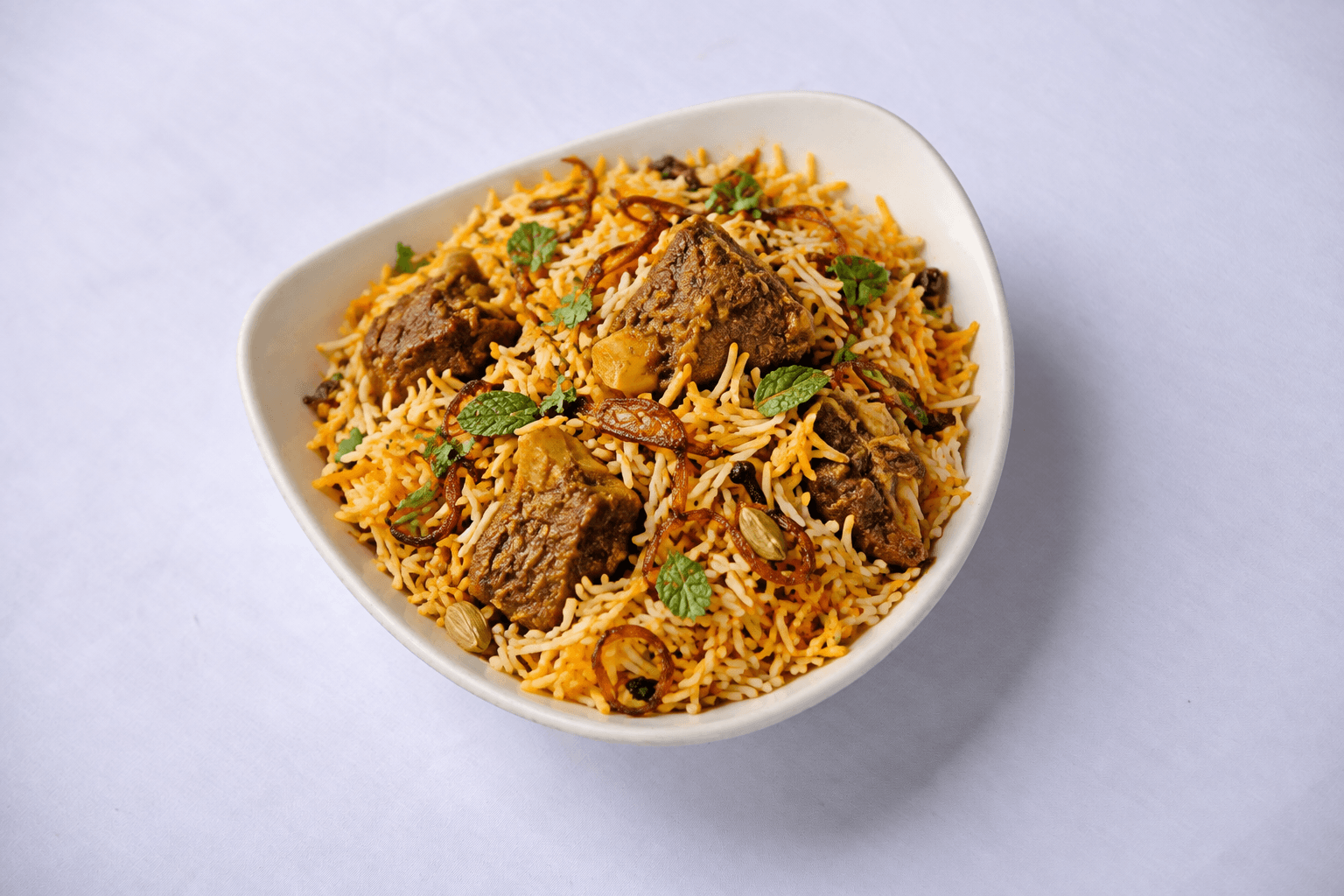 Lamb Biryani, served at India Oven Sacramento