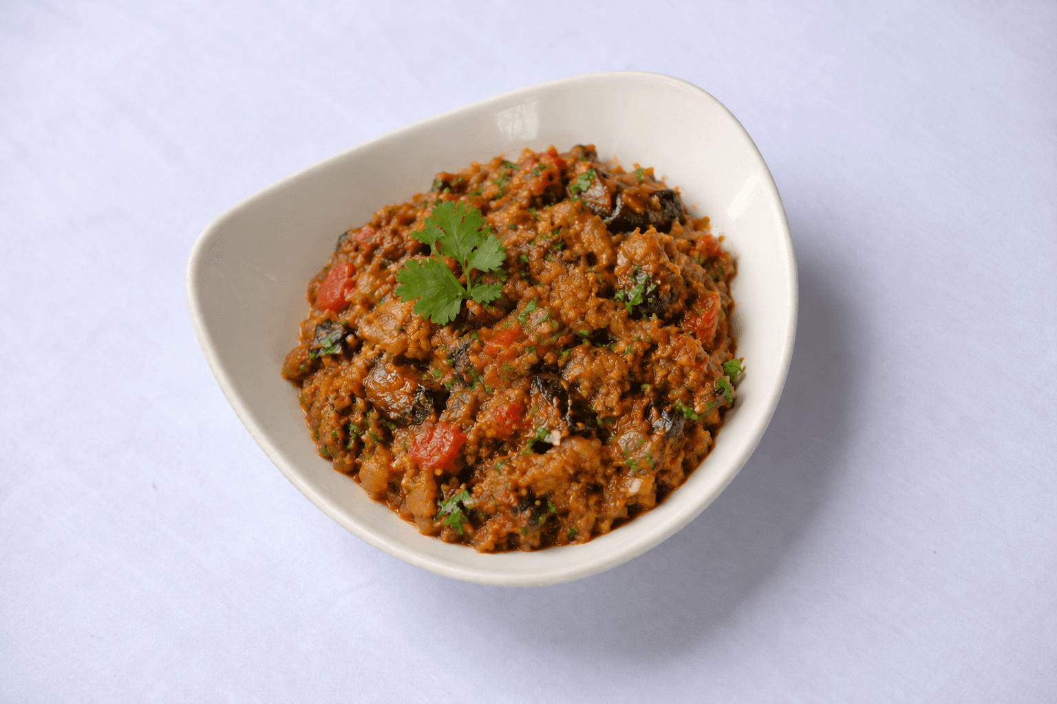 Baingan Bhurtha, served at India Oven Sacramento