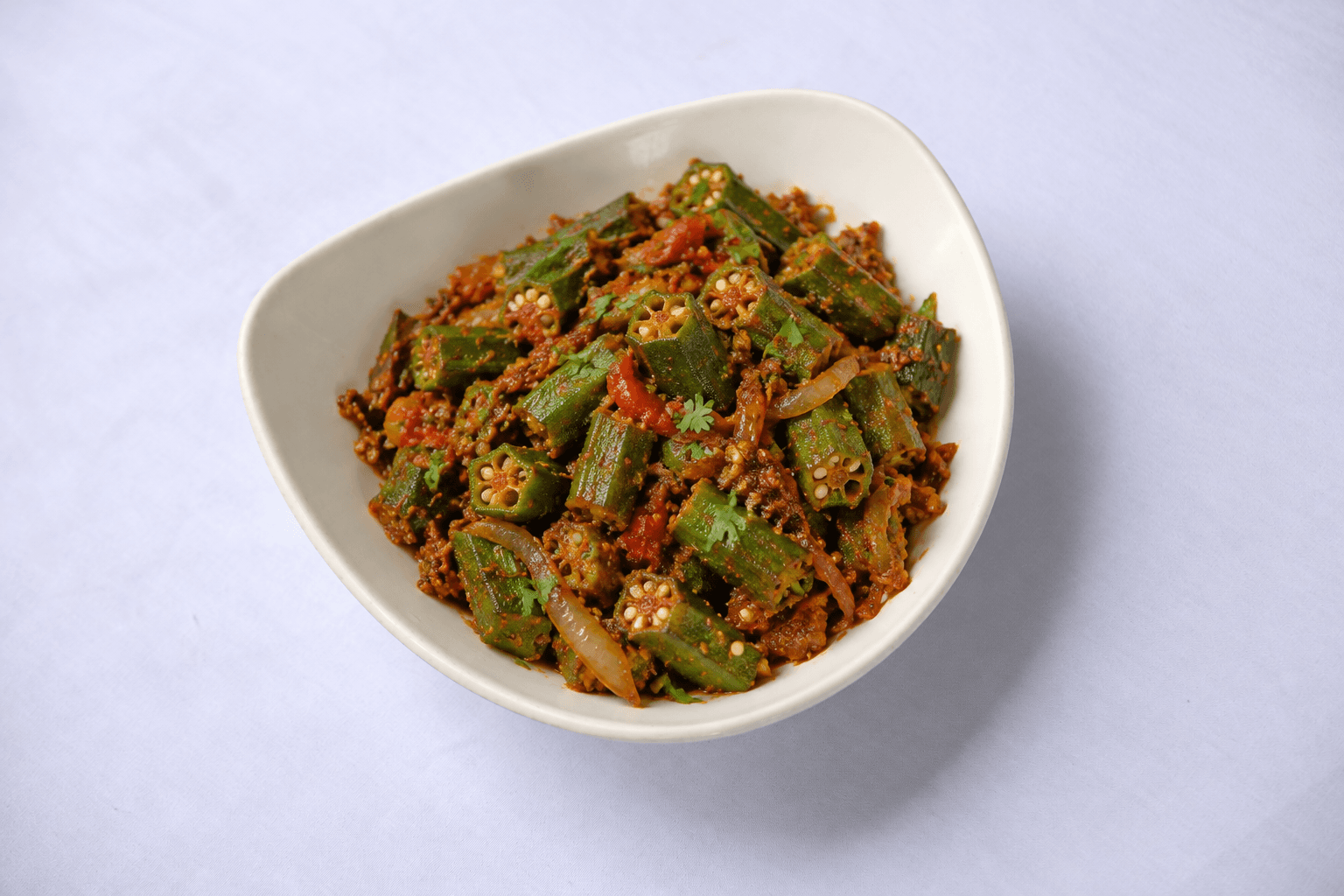 Bhindi Masala, party tray catering selection at India Oven in Auburn