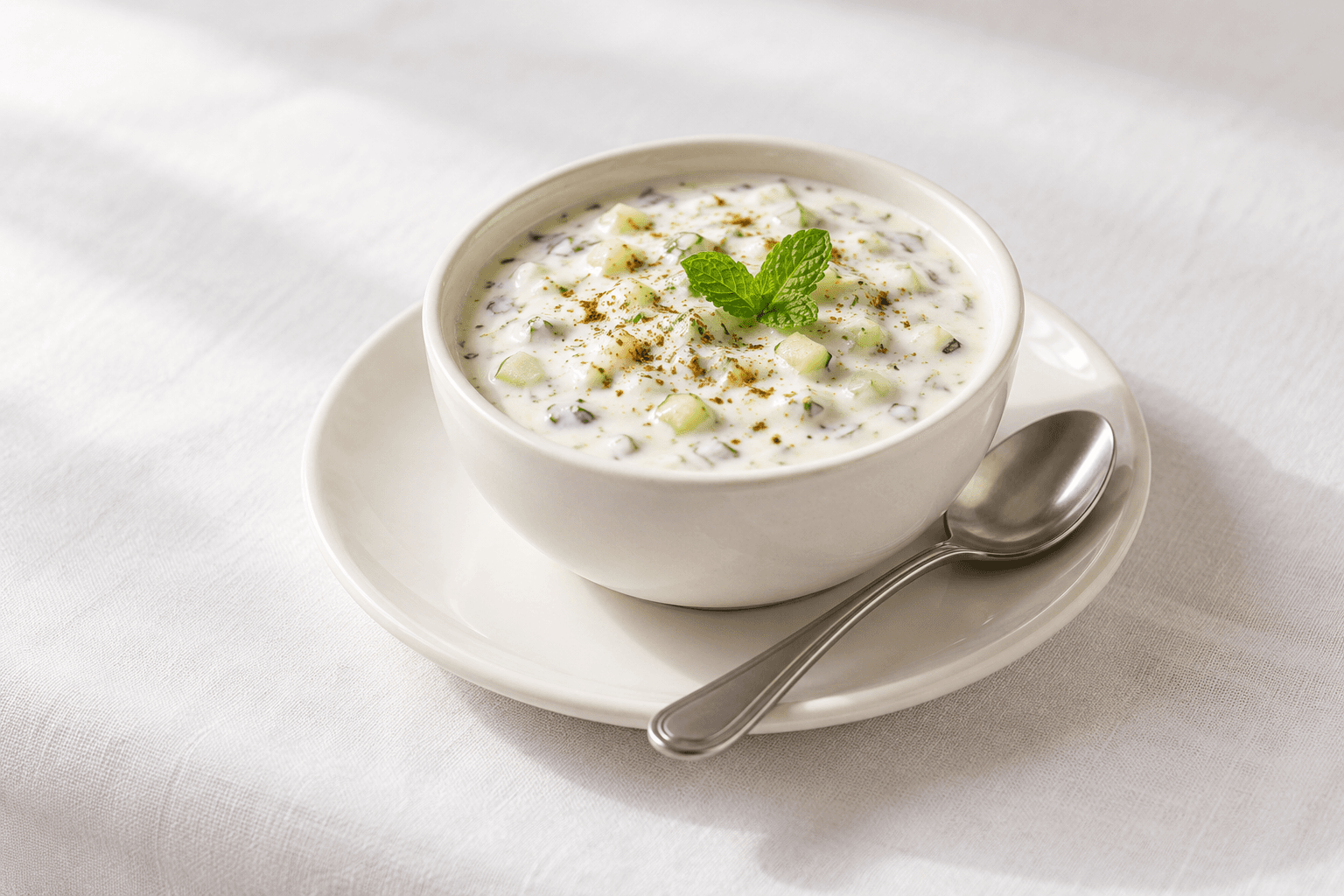 Cucumber Mint Raita, party tray catering selection at India Oven in Auburn