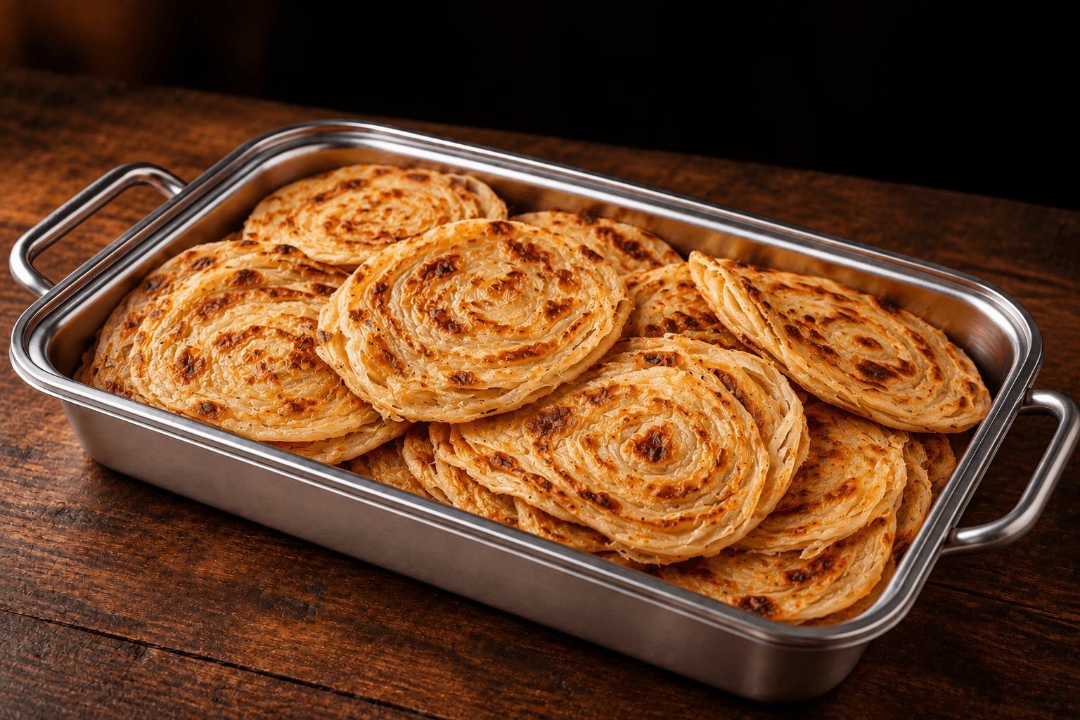 Laccha Paratha Tray, party tray catering selection at India Oven in El Dorado Hills