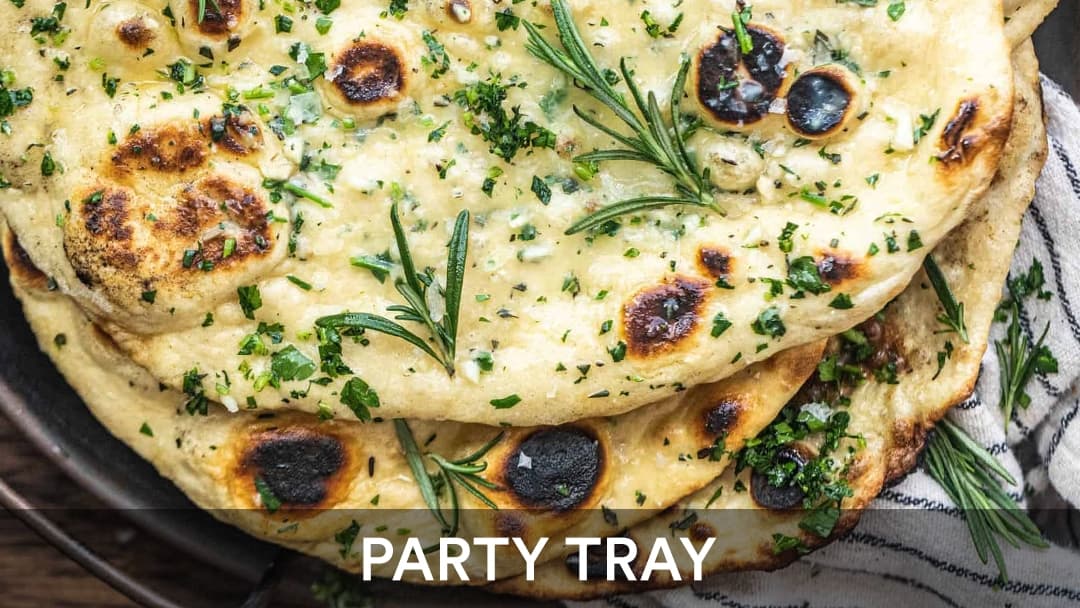 Butter Naan Tray, party tray catering selection at India Oven in Sacramento