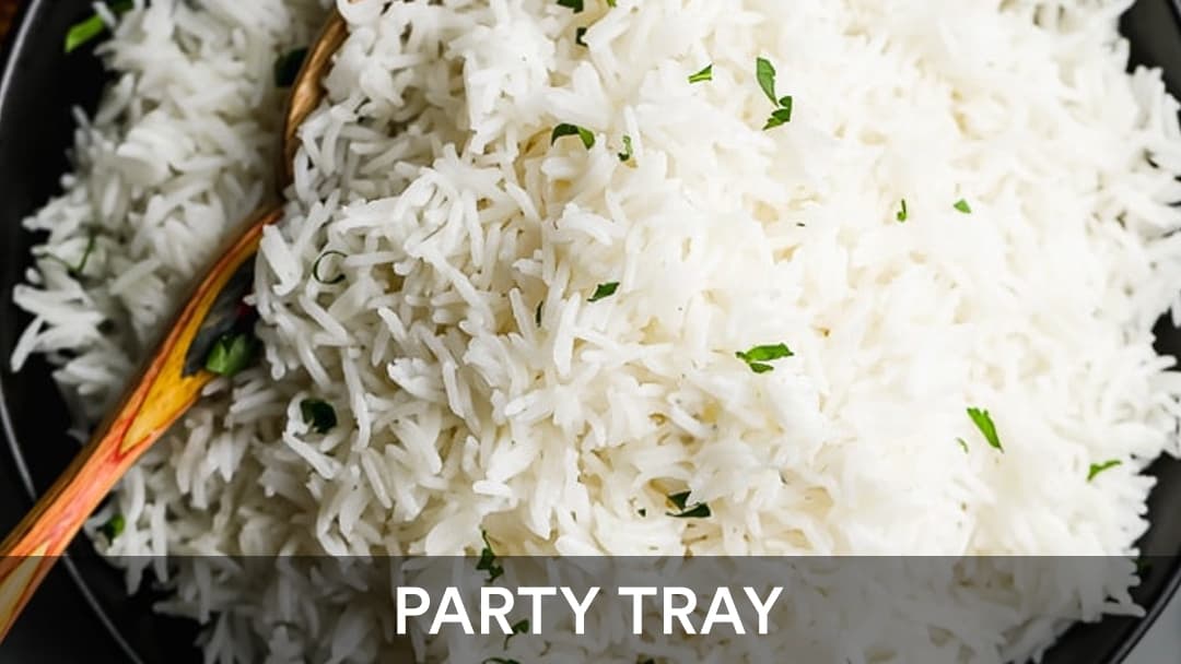 Basmati Rice Tray, party tray catering selection at India Oven in Sacramento